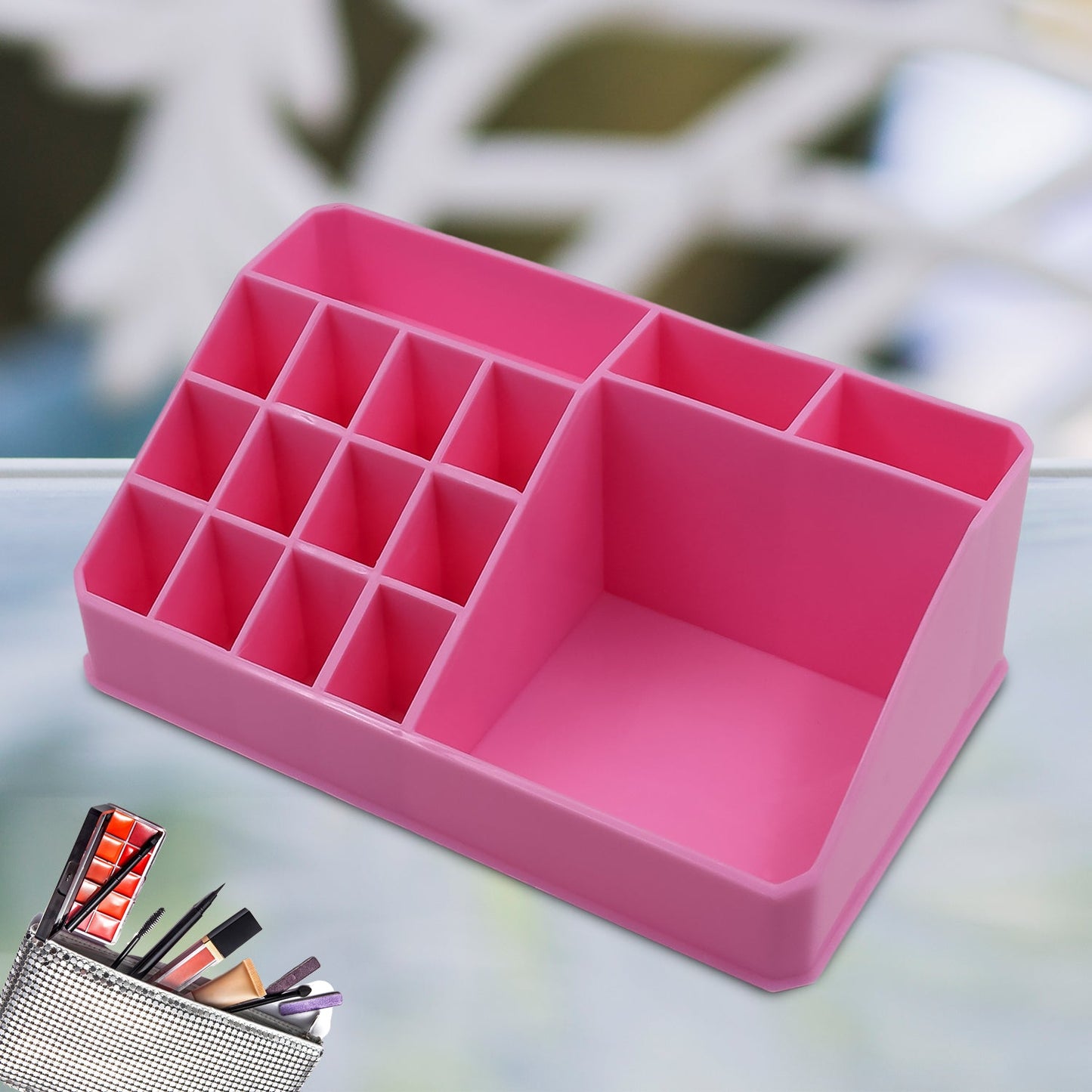 Makeup Organiser Cosmetic Makeup Lipstick Storage Box With Drawer Plastic Case Holder Skin Care Products (1 Pc)