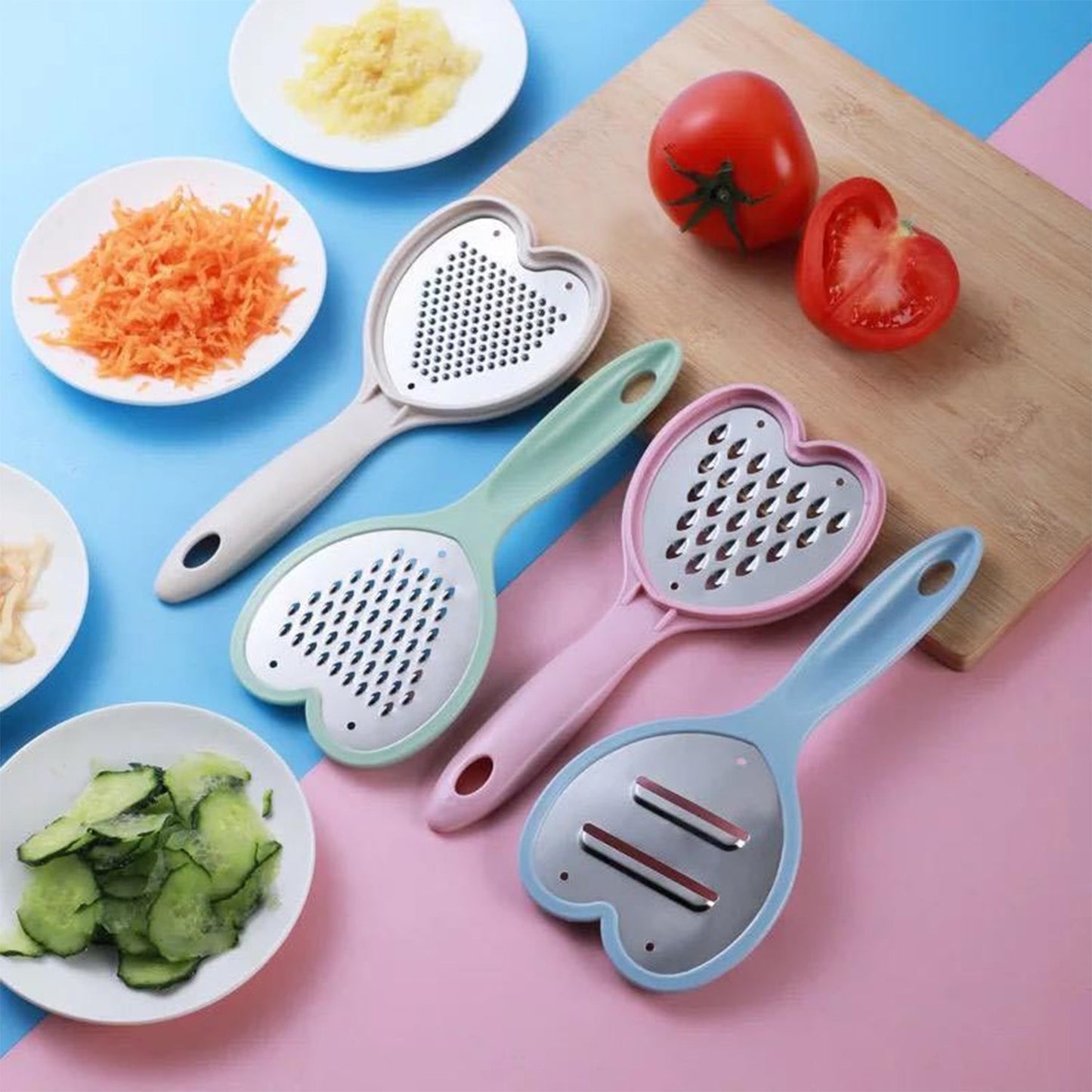 2965 Heart Grater Set And Heart Grater Slicer Used Widely For Grating And Slicing Of Fruits Vegetables Cheese Etc. Including All Kitchen Purposes.